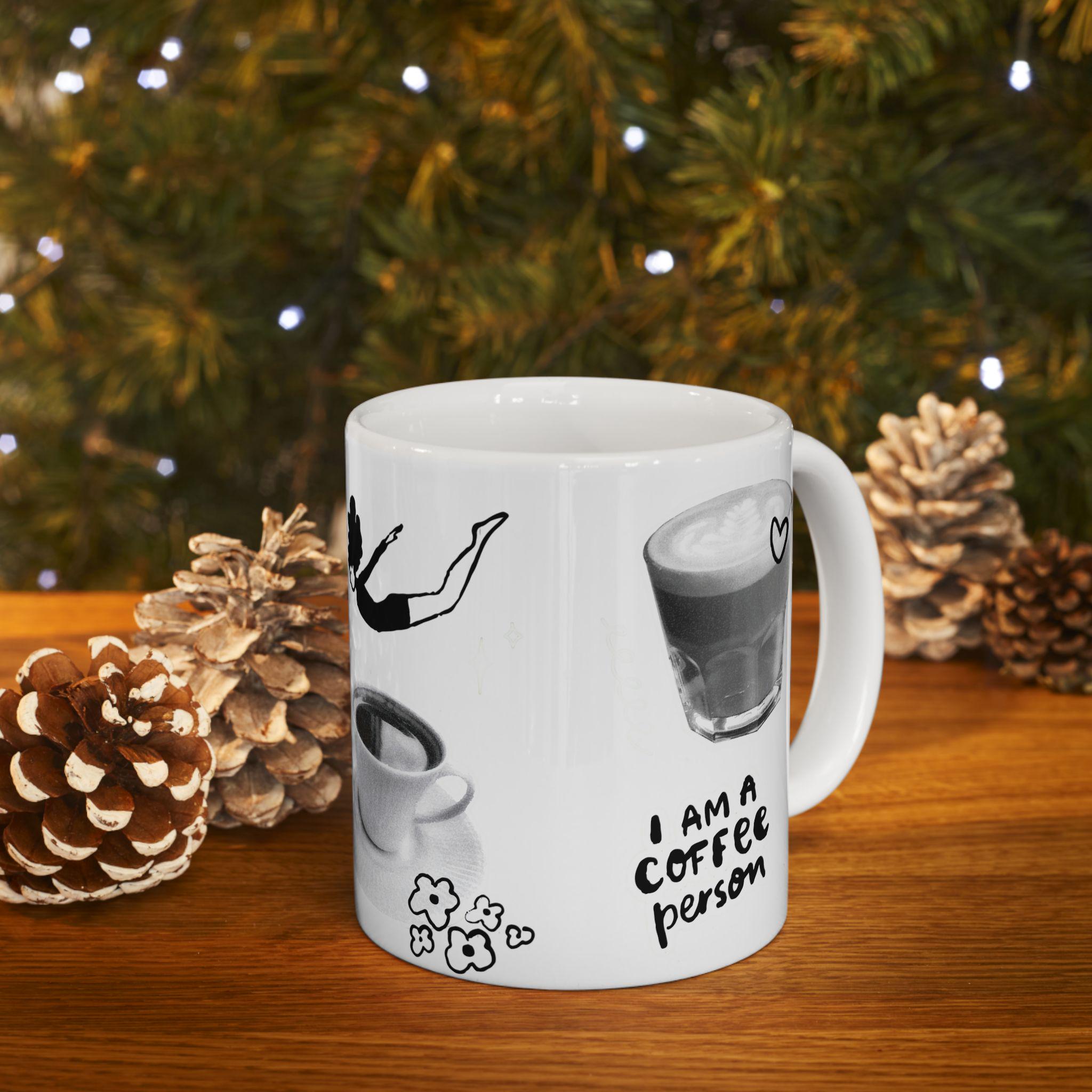 Taza de Cerámica Coffee Lovers - Regalo Estético para Amantes del Café,Mug de Cafetería Minimalista,Regalo de Cumpleaños para Coffee Addicts