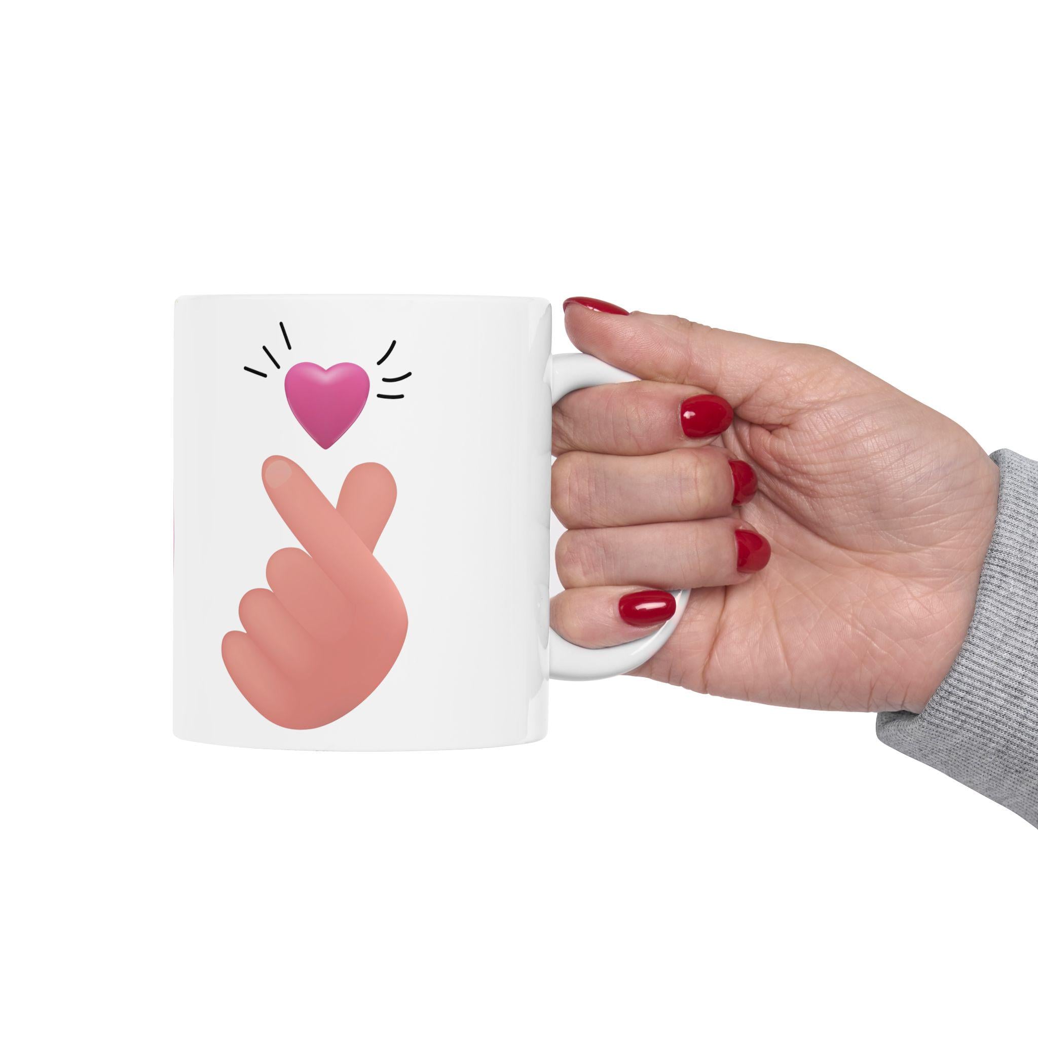 K-Pop Love Ceramic Mug, Cute Coffee Cup for Fans, Gifts for Birthdays, Holidays, Valentine's Day, 11oz, 15oz
