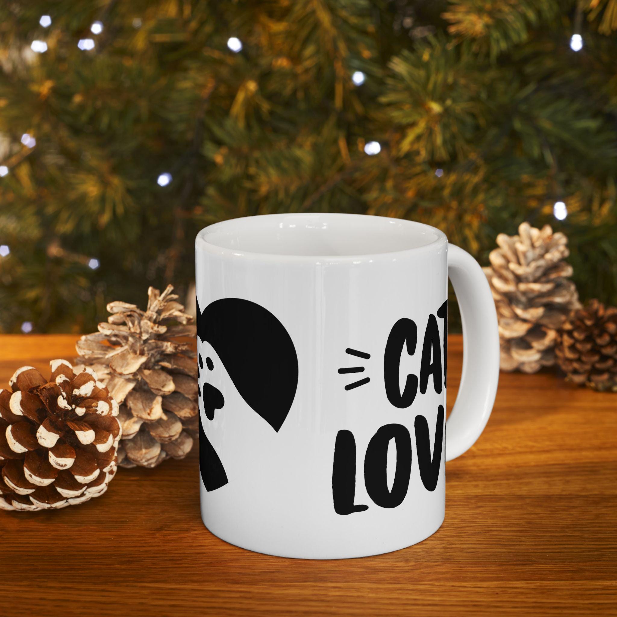 Cat Lover Coffee Mug | Cute Paw Print Design, Perfect Gift for Cat Mom & Cat Dad, 11oz & 15oz