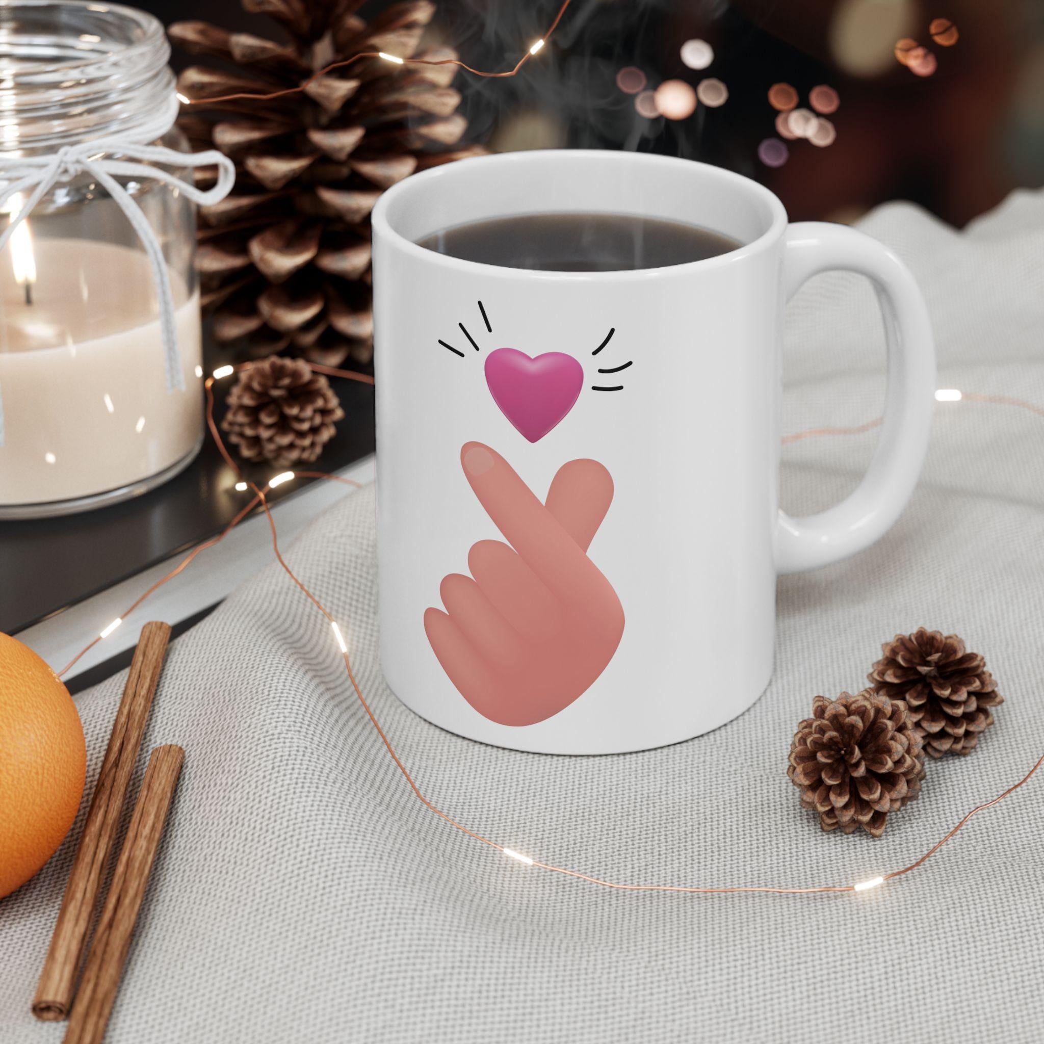 K-Pop Love Ceramic Mug, Cute Coffee Cup for Fans, Gifts for Birthdays, Holidays, Valentine's Day, 11oz, 15oz
