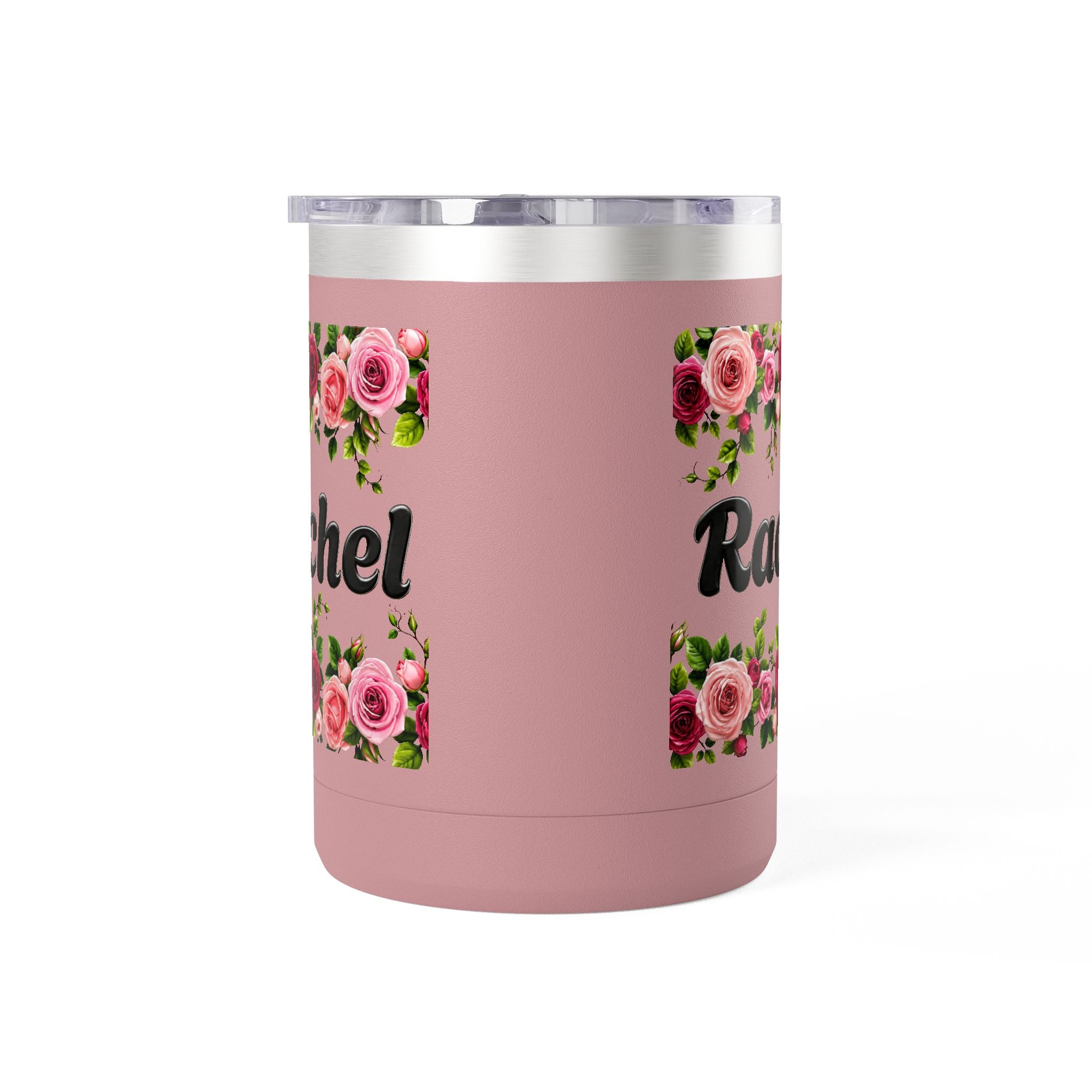 Personalized Rachel Floral 15oz Travel Mug — Insulated Coffee Tumbler