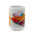 Watercolor Poppy Floral Mug | 15oz Ceramic Coffee Cup