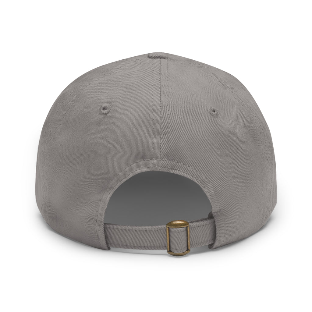 Dad Hat — Vintage Gold Crest Leather Patch Cap