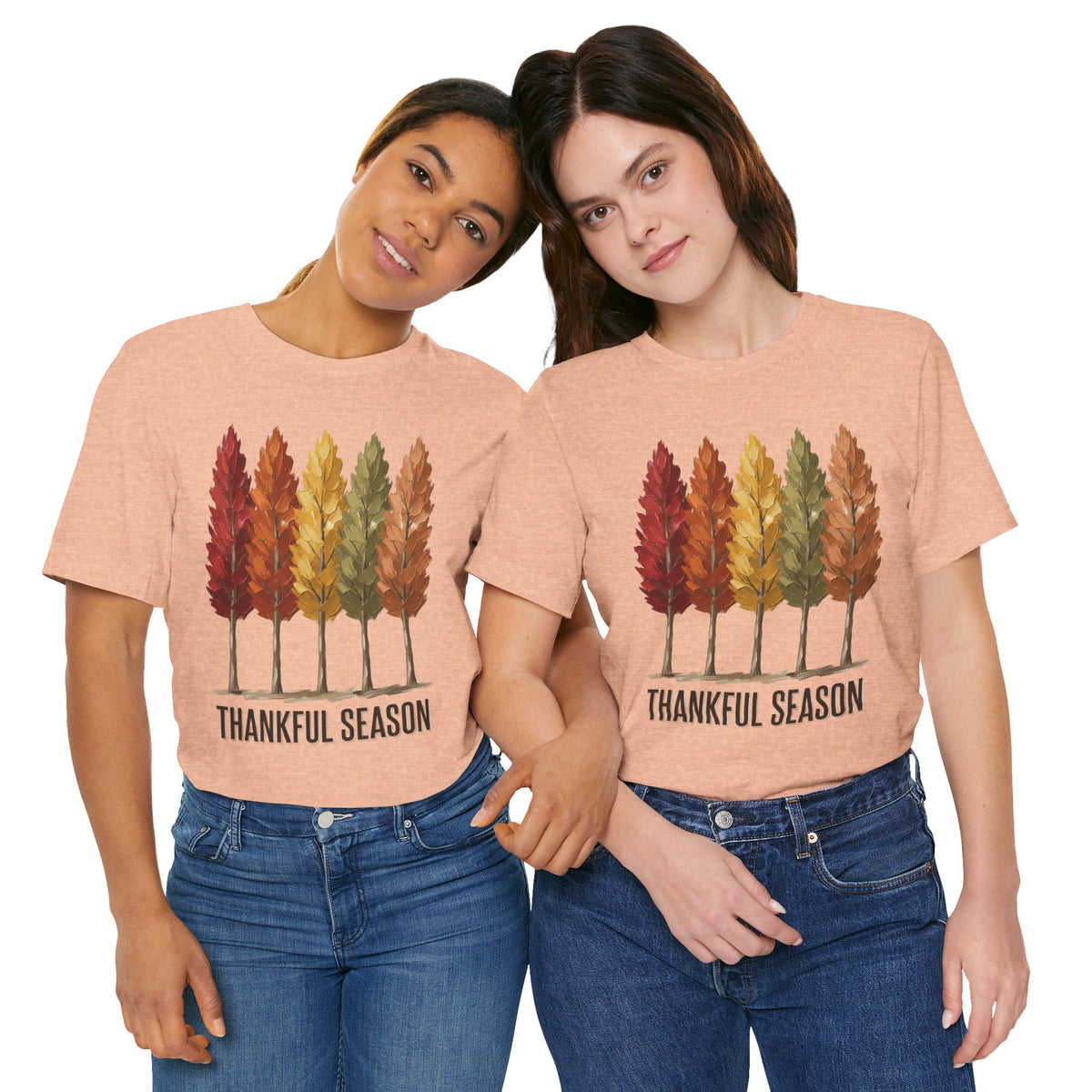 Thankful Season Autumn Trees T-Shirt | Thanksgiving Fall Tee