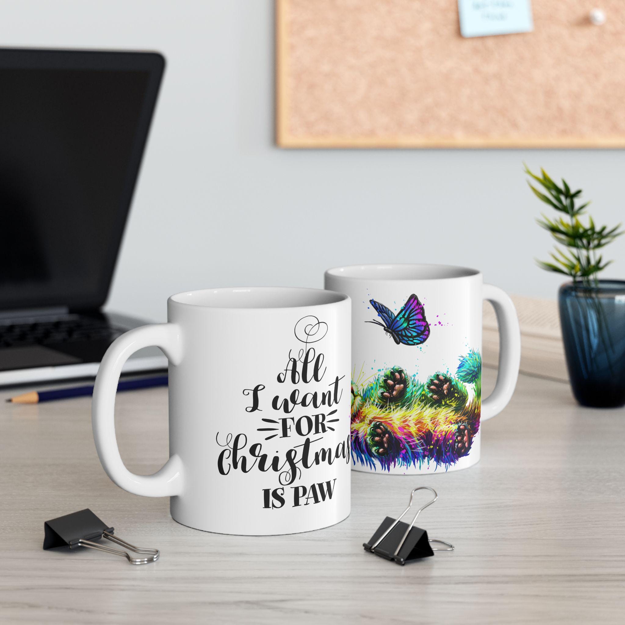 Taza de Gato Colorida y Psicodélica - Regalo Whimsical para Cat Lovers, Mug de Cerámica Estética de Gatos, Regalo para Dueños de Gatos