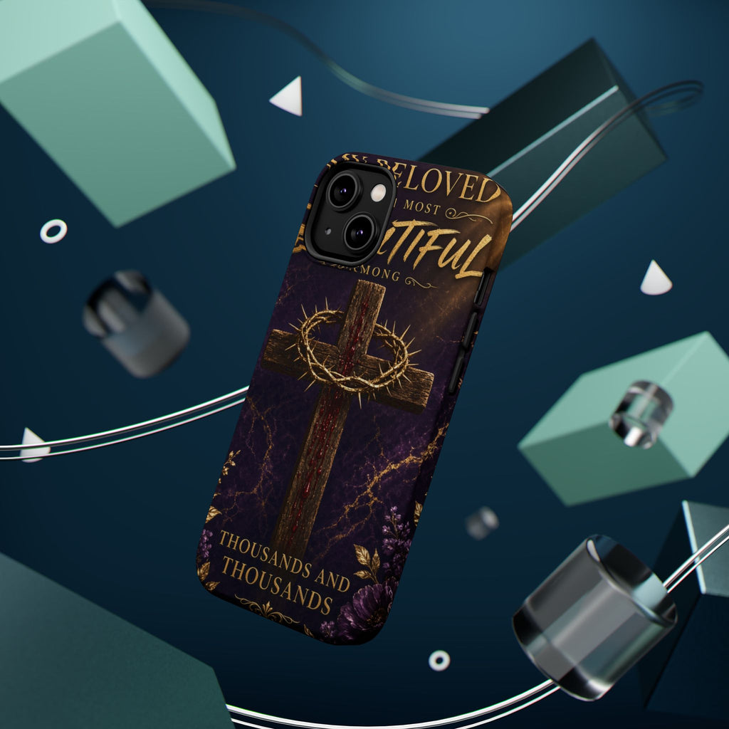 Christian Cross Magnetic Impact-Resistant Phone Case — "Beloved Most Beautiful" Scripture Design