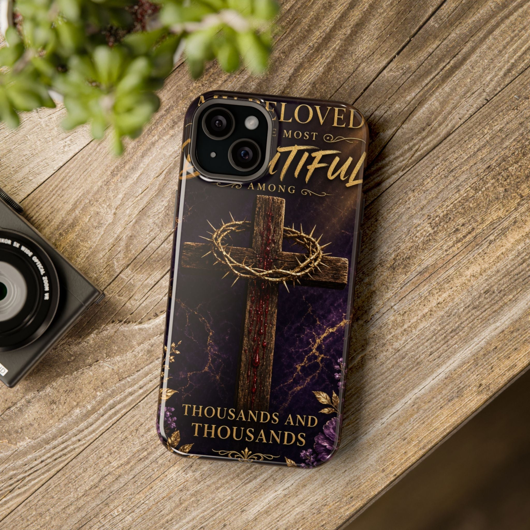 Christian Cross Magnetic Impact-Resistant Phone Case — "Beloved Most Beautiful" Scripture Design