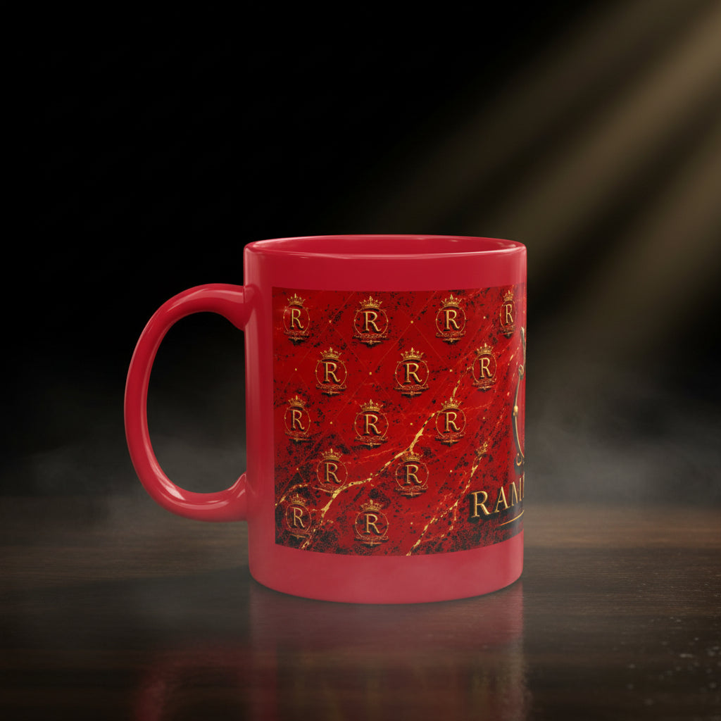 Ramonclito Royal Crest Mug — Personalized Red Ceramic Coffee Cup