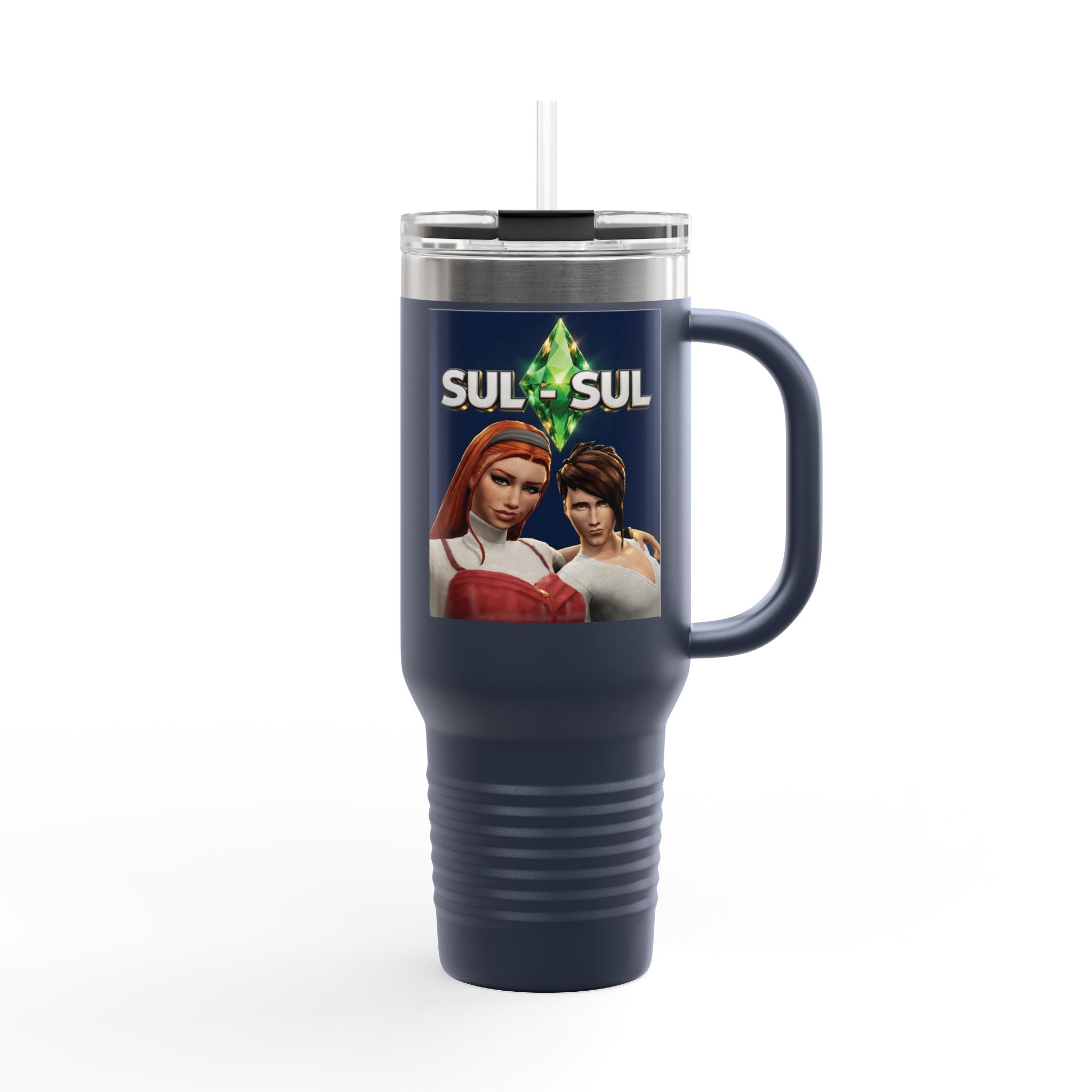 Sims Insulated Travel Mug, 40oz - Cozy & Stylish Gift for Travelers, Coffee Lovers - Large Hot Beverage Container, Thermal Cup, Portable Tea