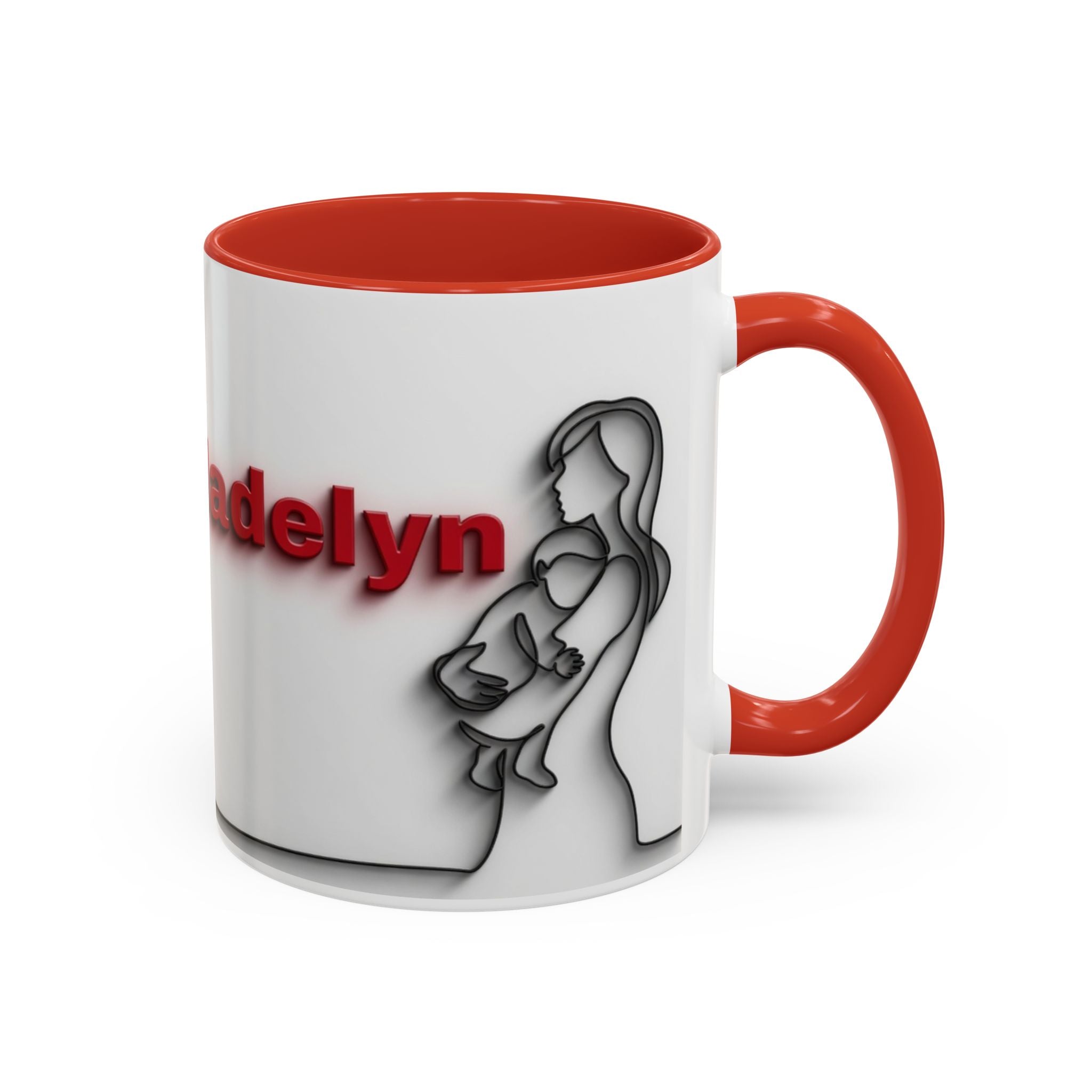 Custom Accent Coffee Mug - Perfect Gift for Moms, Personalized Mug, Valentines Day Gift, Unique Coffee Cup, Mother's Day
