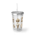 Vintage Dessert Icons Acrylic Tumbler | Cup