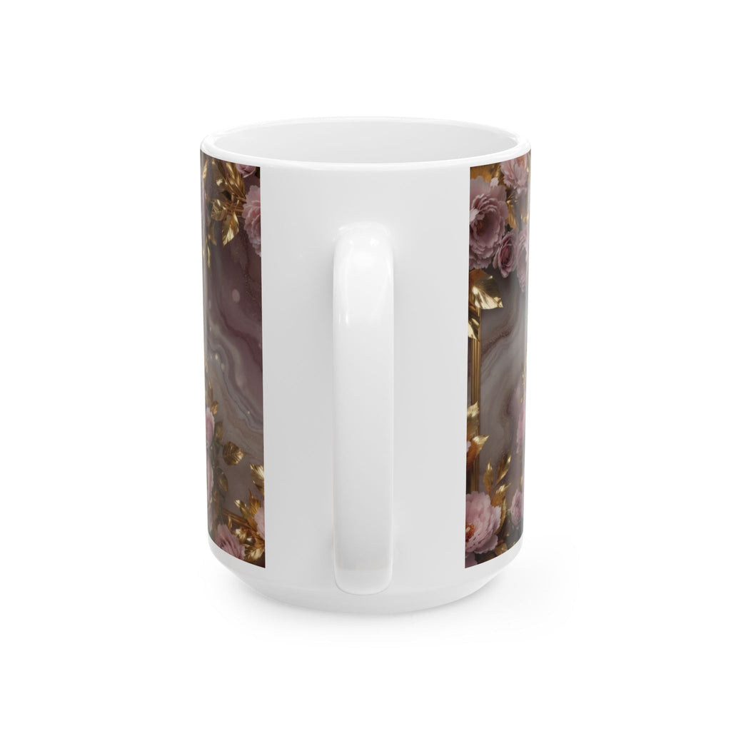 Best Teacher Mrs Santiago Mug | Floral Marble Personalized Ceramic