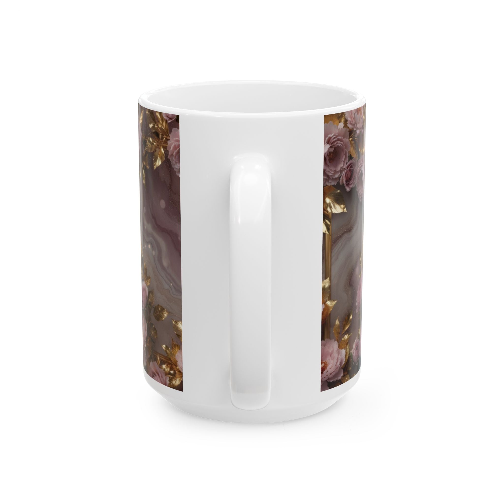 Best Teacher Mrs Santiago Mug | Floral Marble Personalized Ceramic