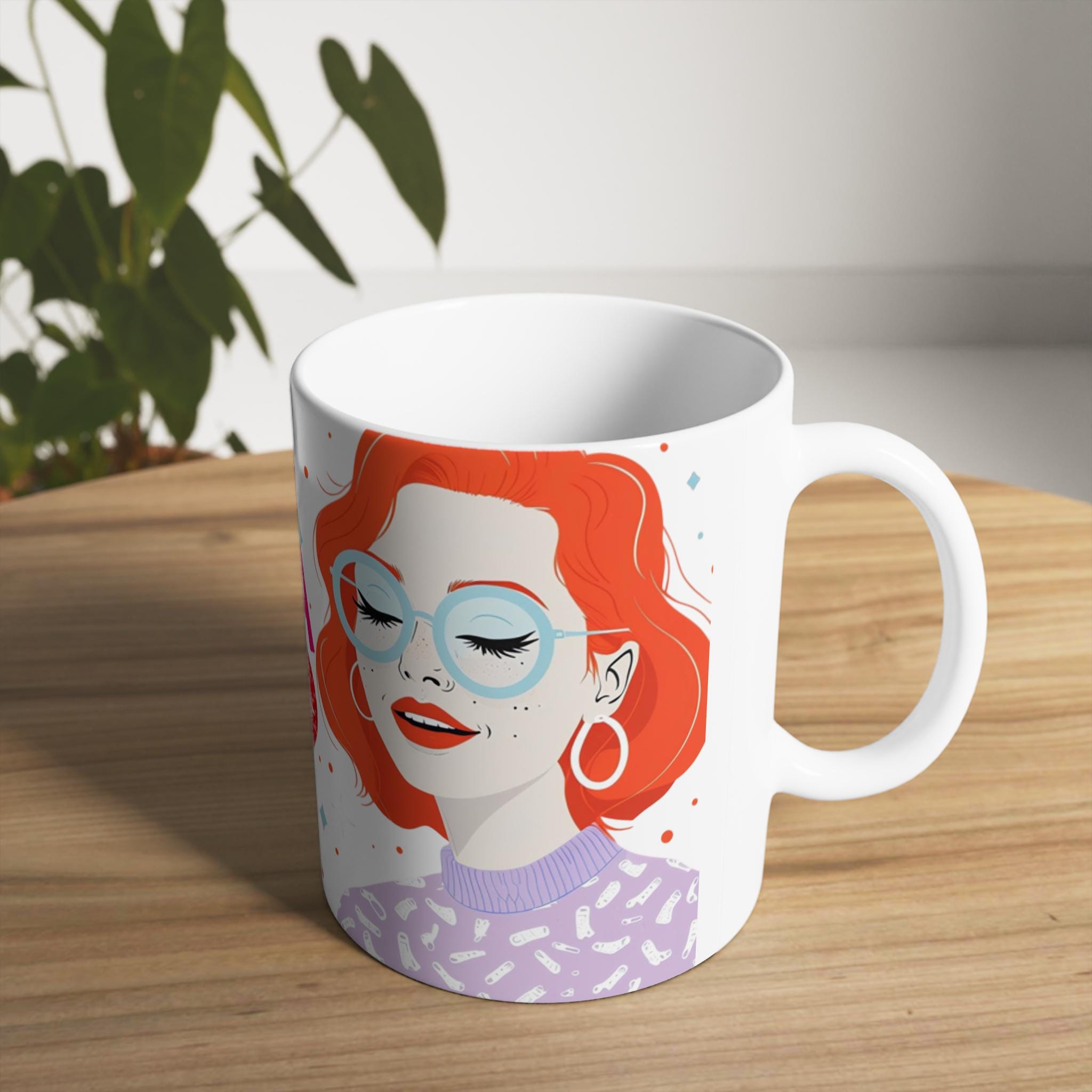 Just a Girl Pink Coffee Mug | Cute Coquette Aesthetic Cup, Girly Gift for Her, Soft Girl Vibes, 11oz & 15oz