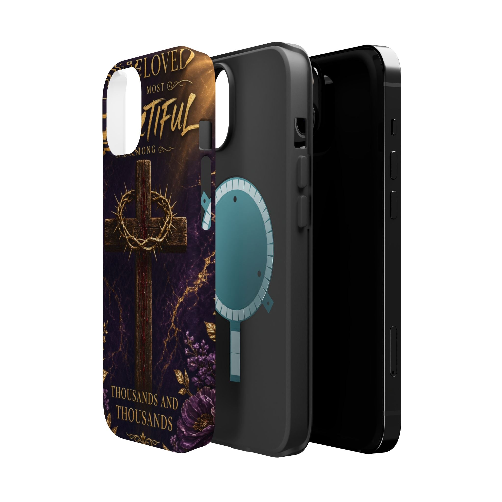 Christian Cross Magnetic Impact-Resistant Phone Case — "Beloved Most Beautiful" Scripture Design