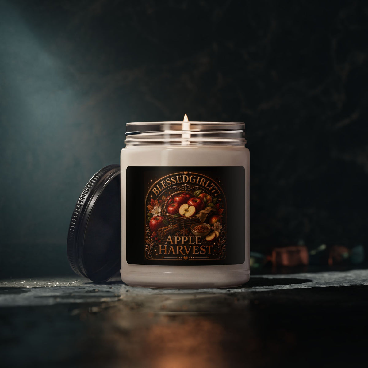 Apple Harvest Soy Candle — 9oz Scented Jar (BlessedGirl777)