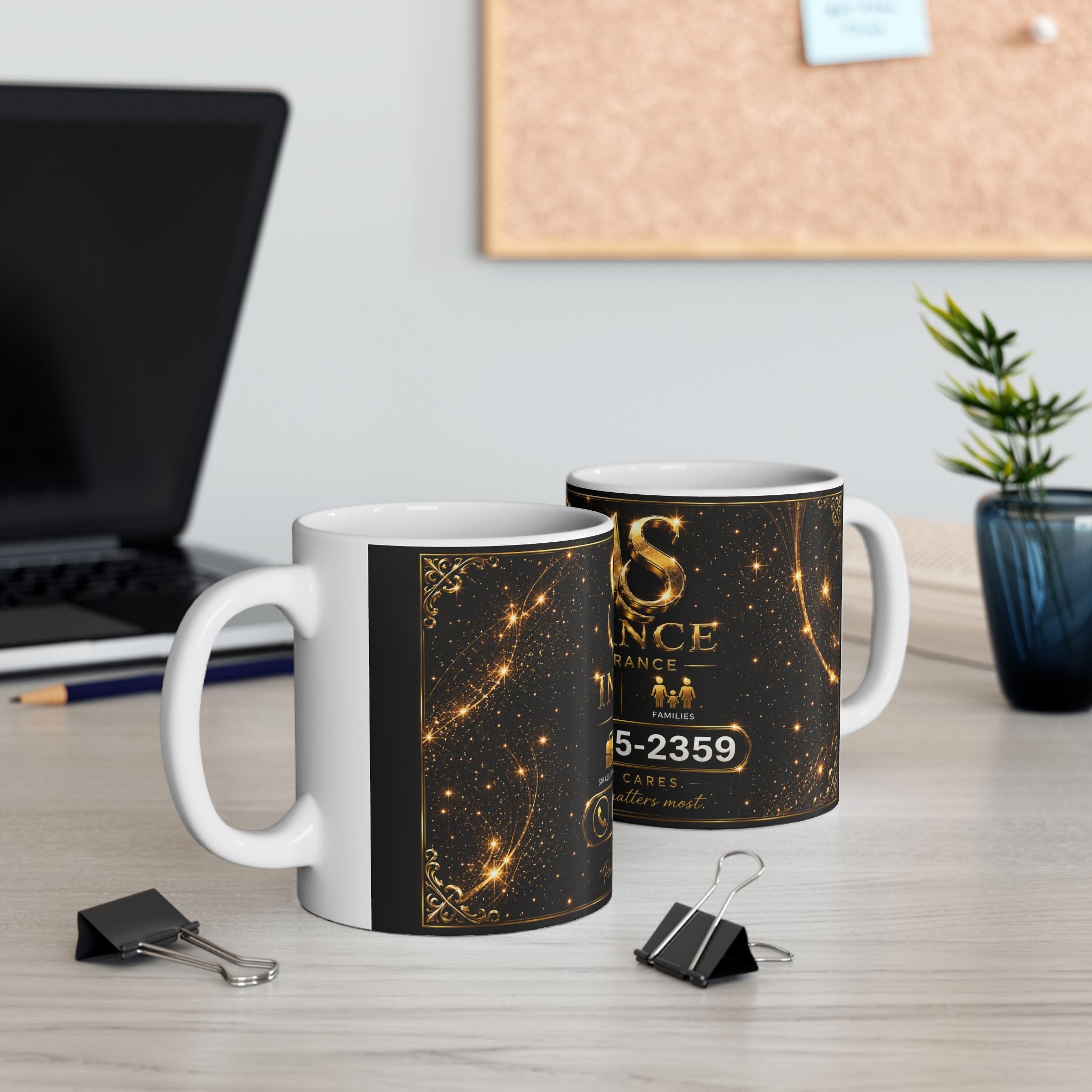 SMS Insurance Ceramic Mug — Branded Health Insurance Coffee Cup (11oz, 15oz)