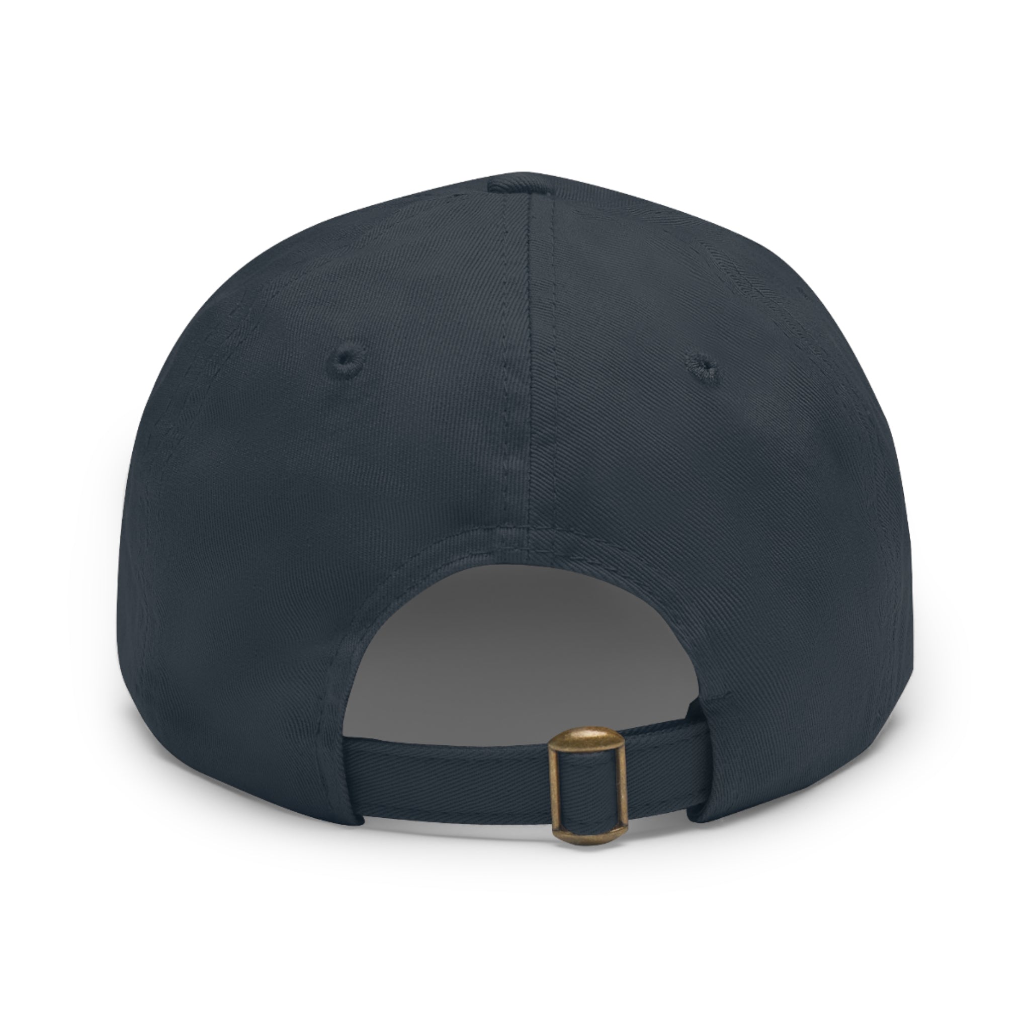 Dad Hat — Vintage Gold Crest Leather Patch Cap