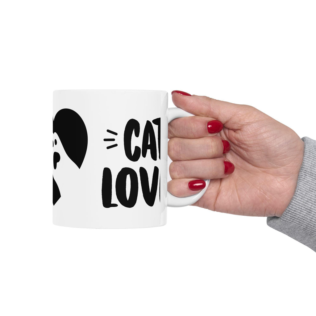 Cat Lover Coffee Mug | Cute Paw Print Design, Perfect Gift for Cat Mom & Cat Dad, 11oz & 15oz