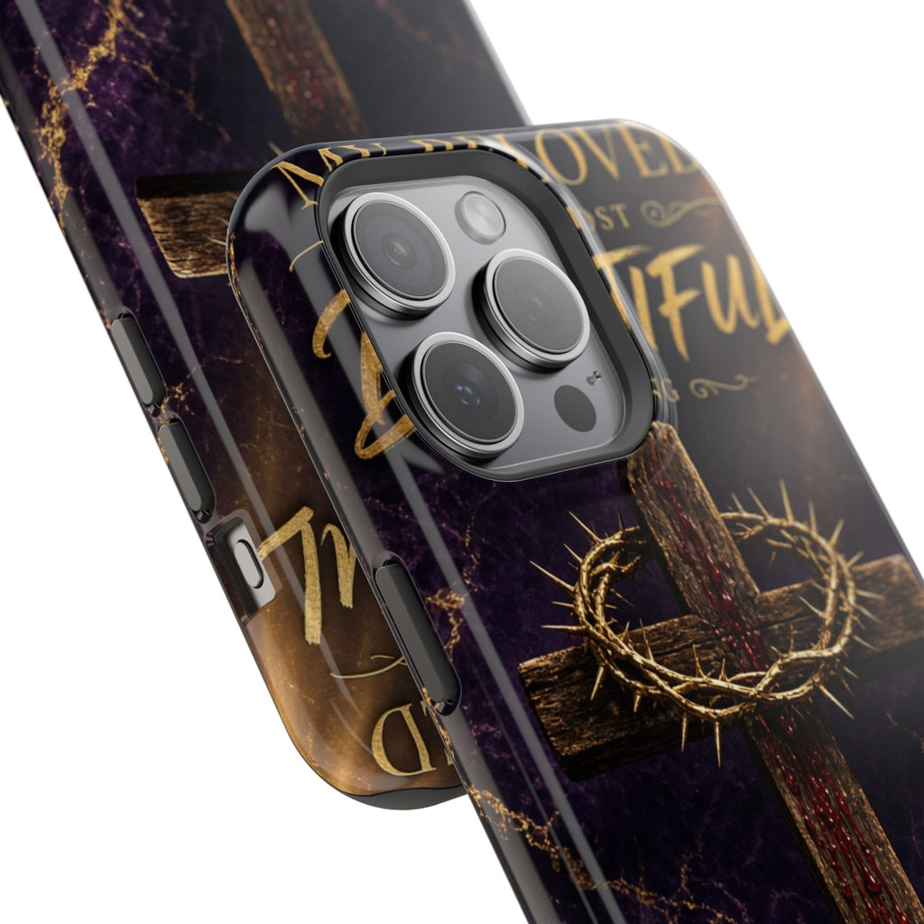 Christian Cross Magnetic Impact-Resistant Phone Case — "Beloved Most Beautiful" Scripture Design