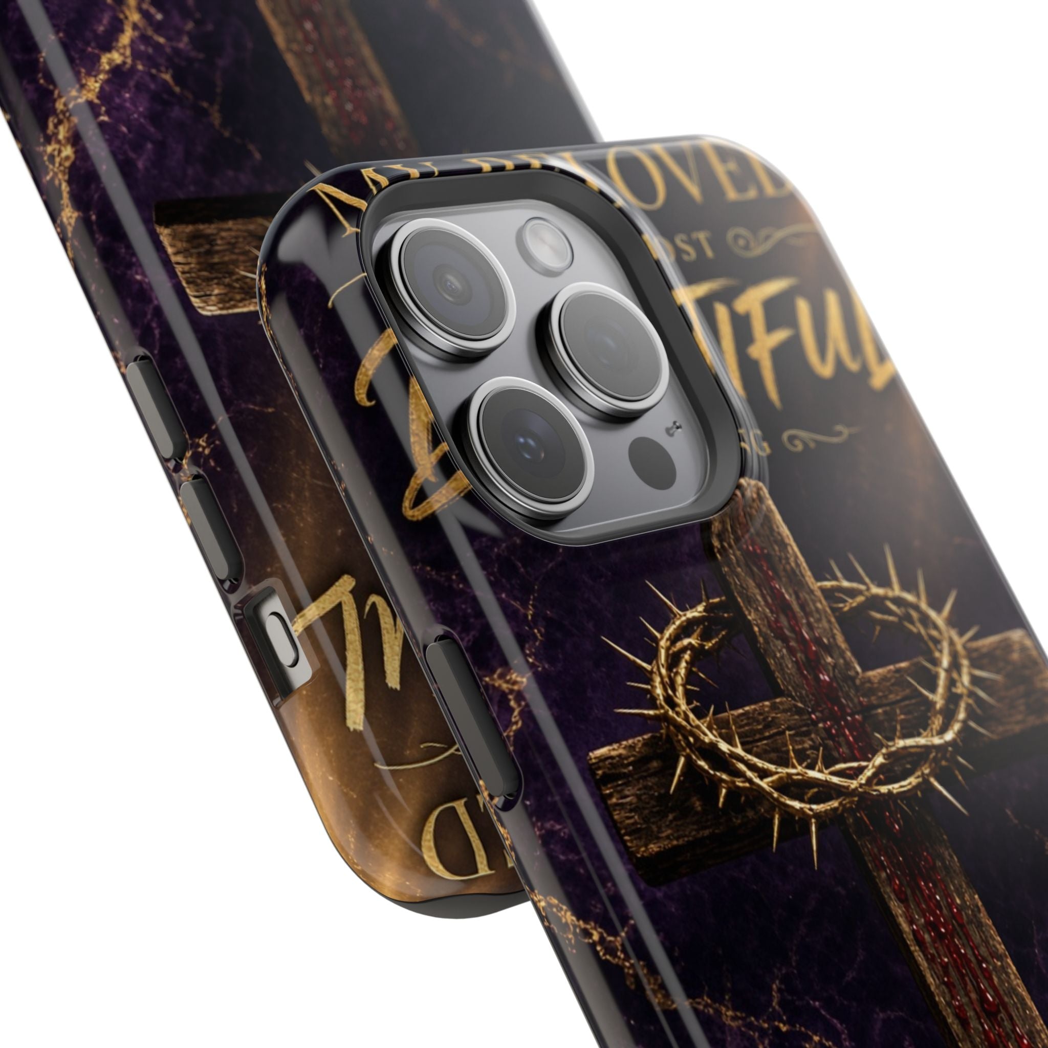 Christian Cross Magnetic Impact-Resistant Phone Case — "Beloved Most Beautiful" Scripture Design