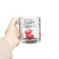 Taza de Vidrio Día de las Madres - Regalo Sentimental para Mamá, Glass Mug Estética con Flores, Regalo para Abuela, Mother’s Day Coffee Cup