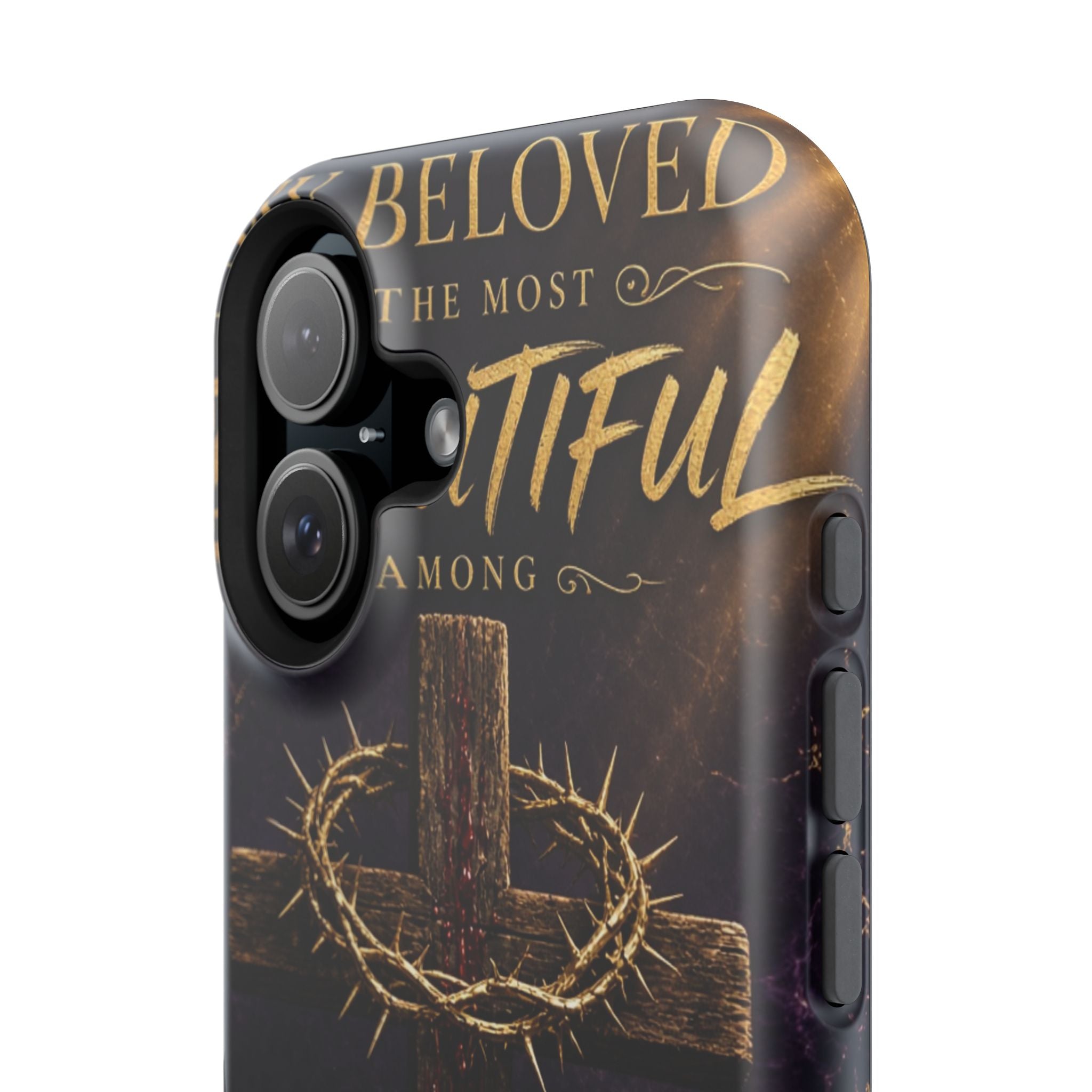 Christian Cross Magnetic Impact-Resistant Phone Case — "Beloved Most Beautiful" Scripture Design