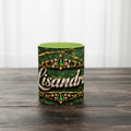 Personalized Green Marble Coffee Mug — Custom Name Accent Mug (11oz)