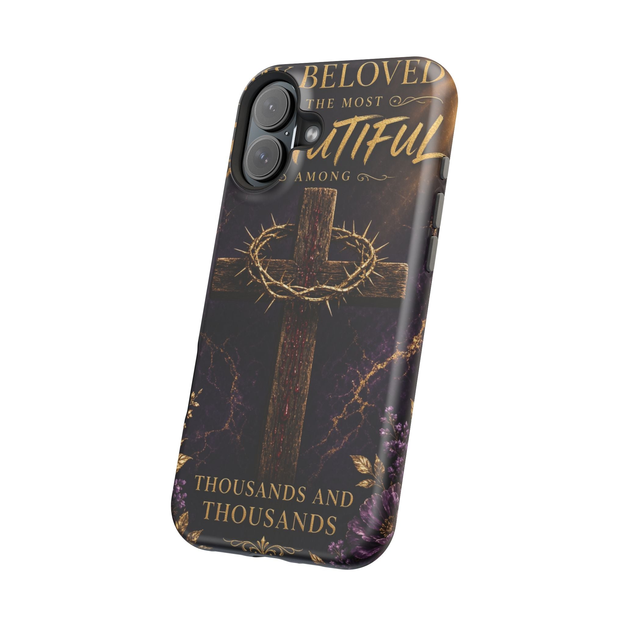 Christian Cross Magnetic Impact-Resistant Phone Case — "Beloved Most Beautiful" Scripture Design