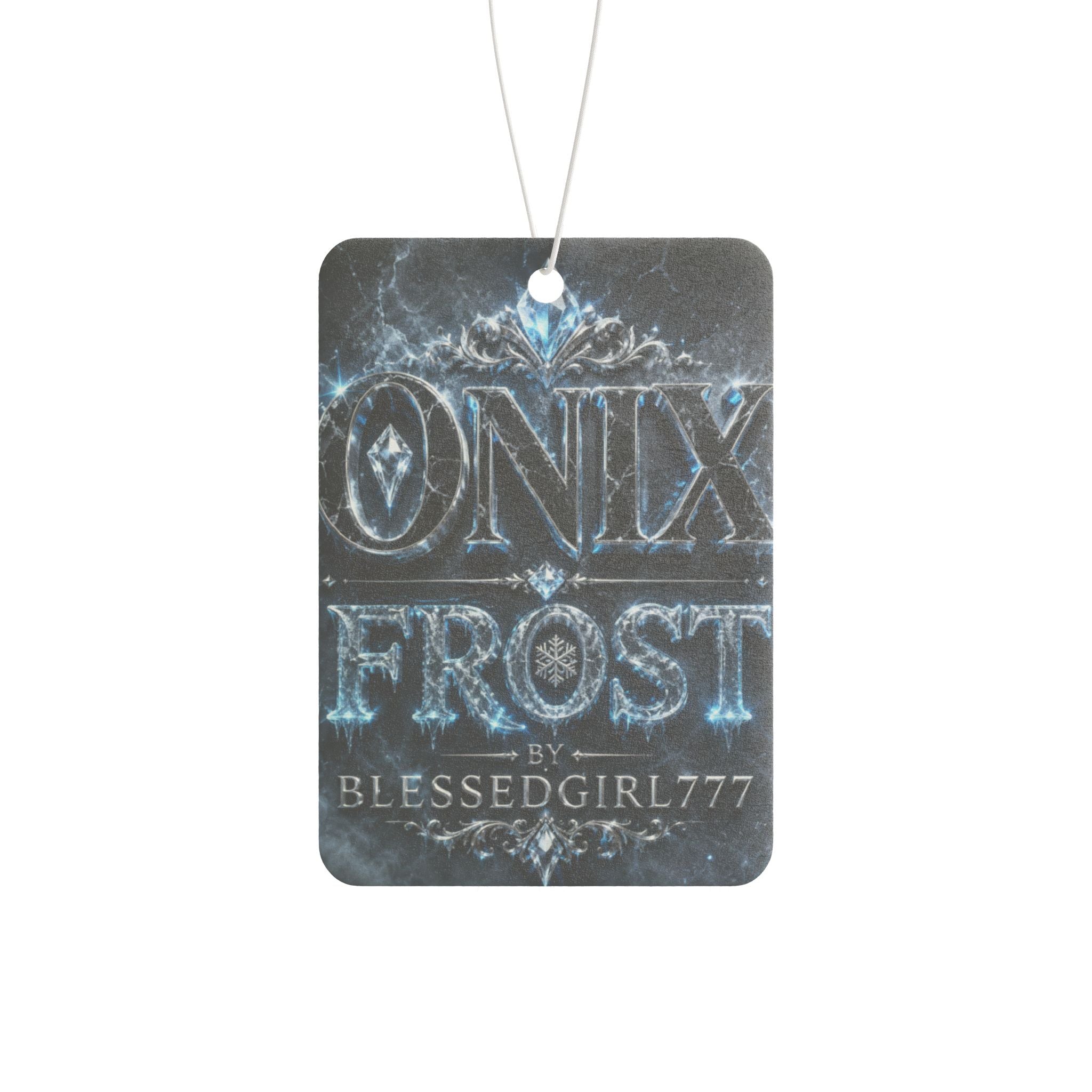 Onyx Frost Car Air Freshener — Frosty Logo Scented Ornament