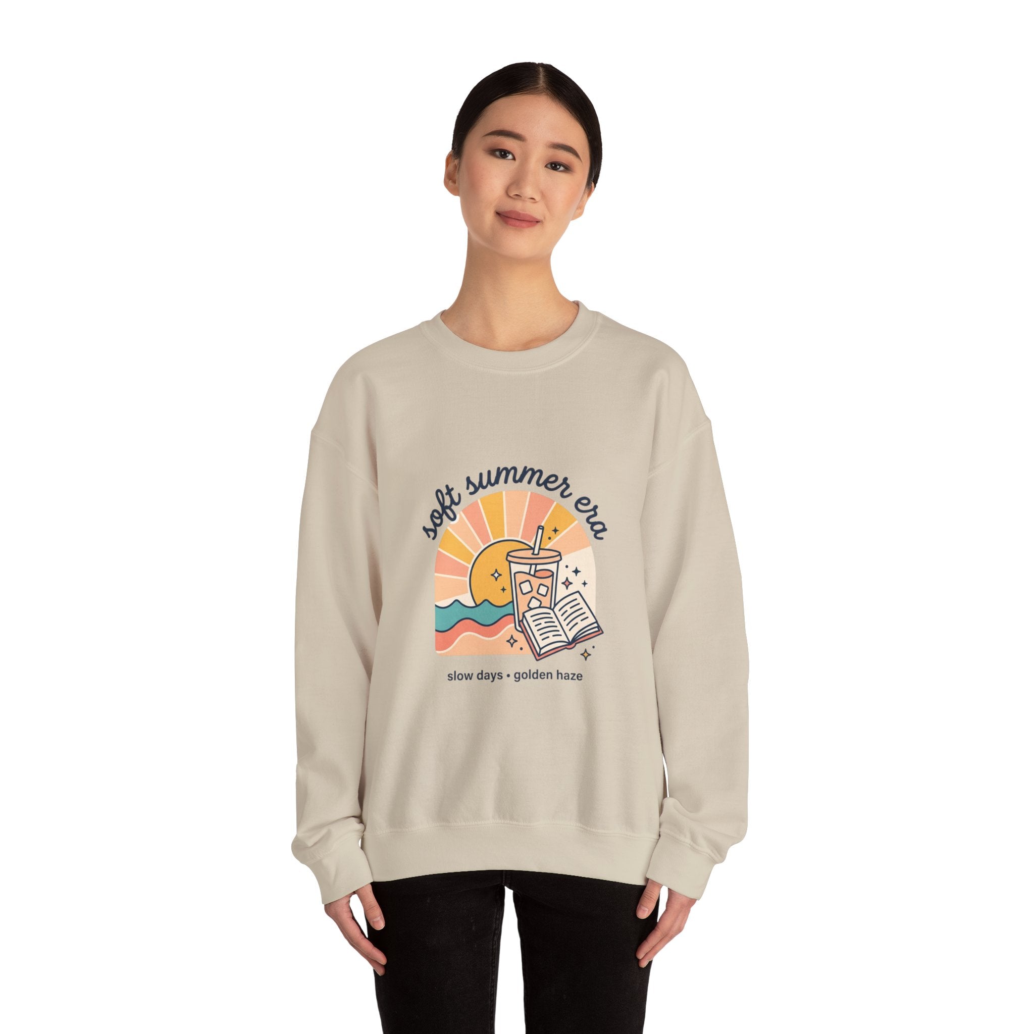 soft summer tea sweatshirt | summer aesthetic, pastel coastal vibes