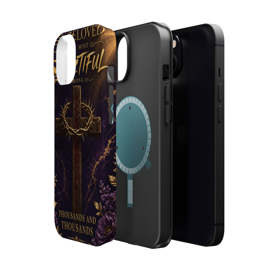 Christian Cross Magnetic Impact-Resistant Phone Case — "Beloved Most Beautiful" Scripture Design
