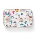 Cute Llama Bento Lunch Box — Floral Rainbow Alpaca Kids’ Lunchbox