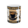 Taza More Espresso Less Depresso - Regalo Divertido para Amantes del Café, Mug de Cerámica Sarcástica, Regalo de Salud Mental