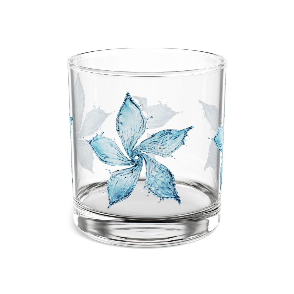 Vaso de Cristal Floral Rocks 10oz - Cristalería Estética de Flores, Vaso para Cócteles y Whisky, Regalo de Lujo para Mujer