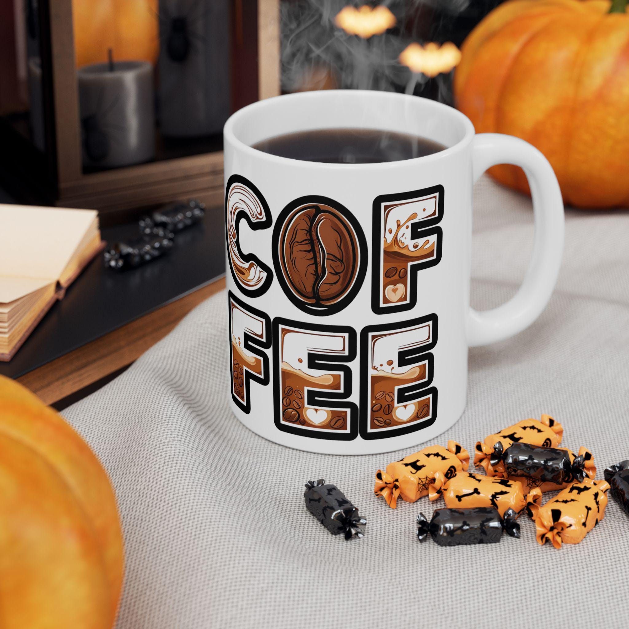 Taza de Café Única y Divertida - Regalo Artístico para Mujer, Mug de Cerámica Estética Colorida, Unique Coffee Cup, Regalo para Amiga