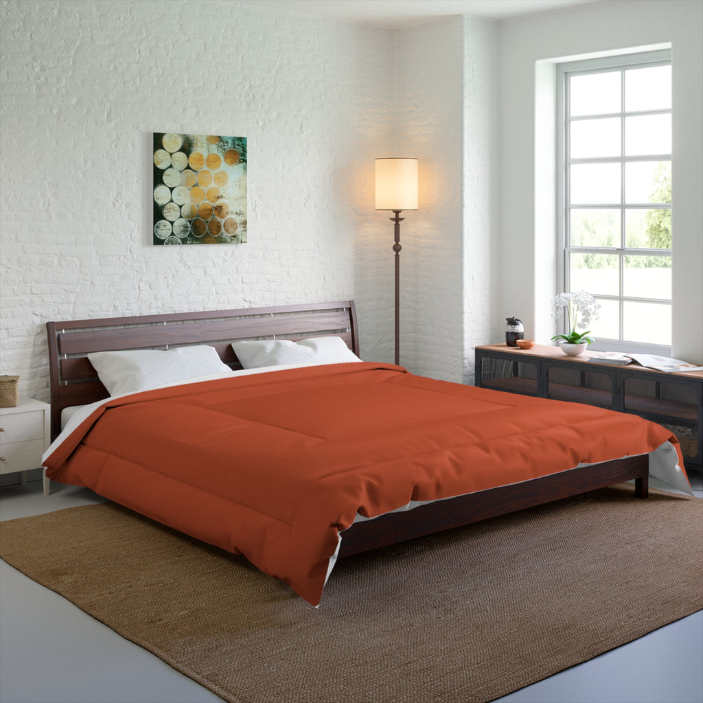 Solid Terracotta Comforter – Cozy Minimal Bedroom Bedding