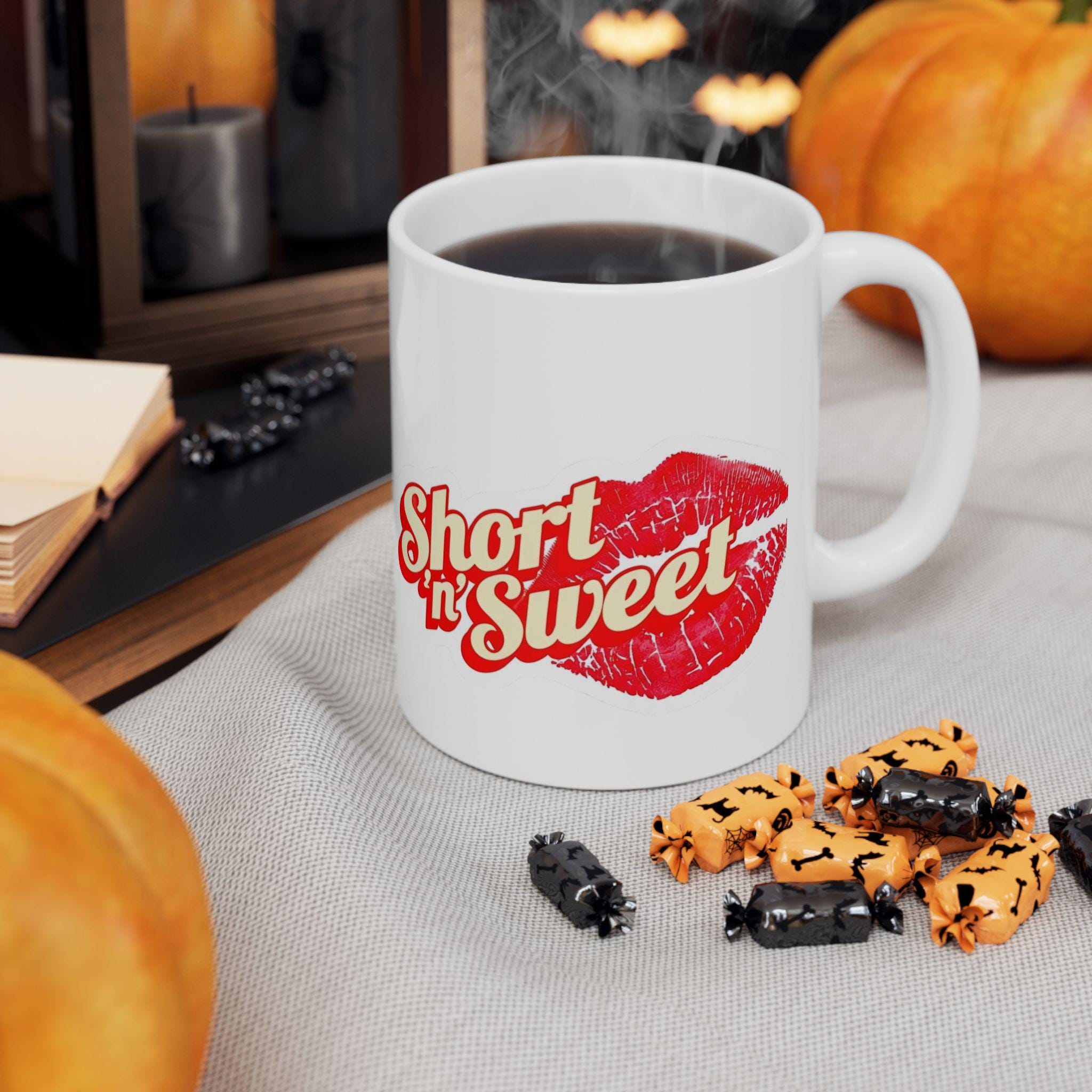 Taza de Cerámica Sweet Kiss - Regalo Lindo de Labios para Ella, Cute Coffee Cup Aesthetic, Mug de Besos para San Valentín y Aniversario