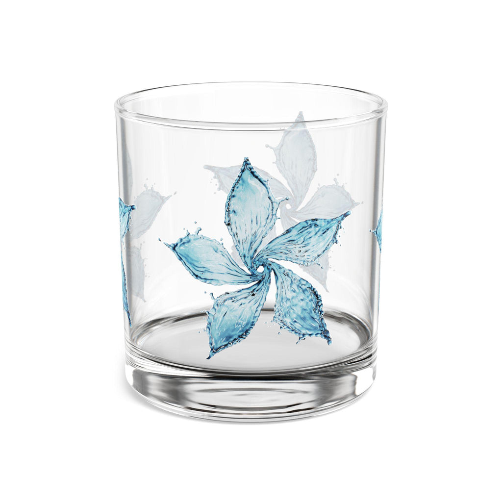 Vaso de Cristal Floral Rocks 10oz - Cristalería Estética de Flores, Vaso para Cócteles y Whisky, Regalo de Lujo para Mujer
