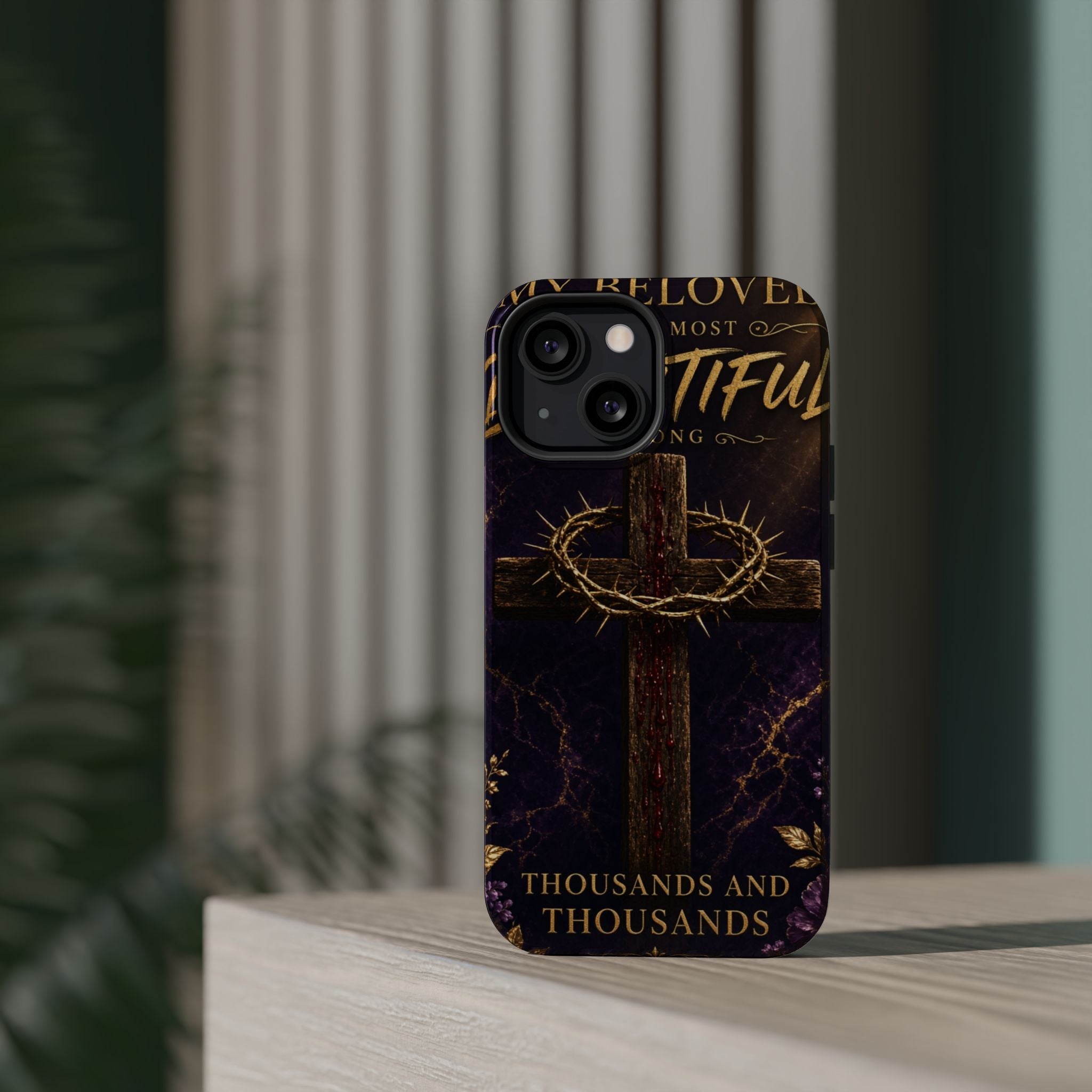 Christian Cross Magnetic Impact-Resistant Phone Case — "Beloved Most Beautiful" Scripture Design