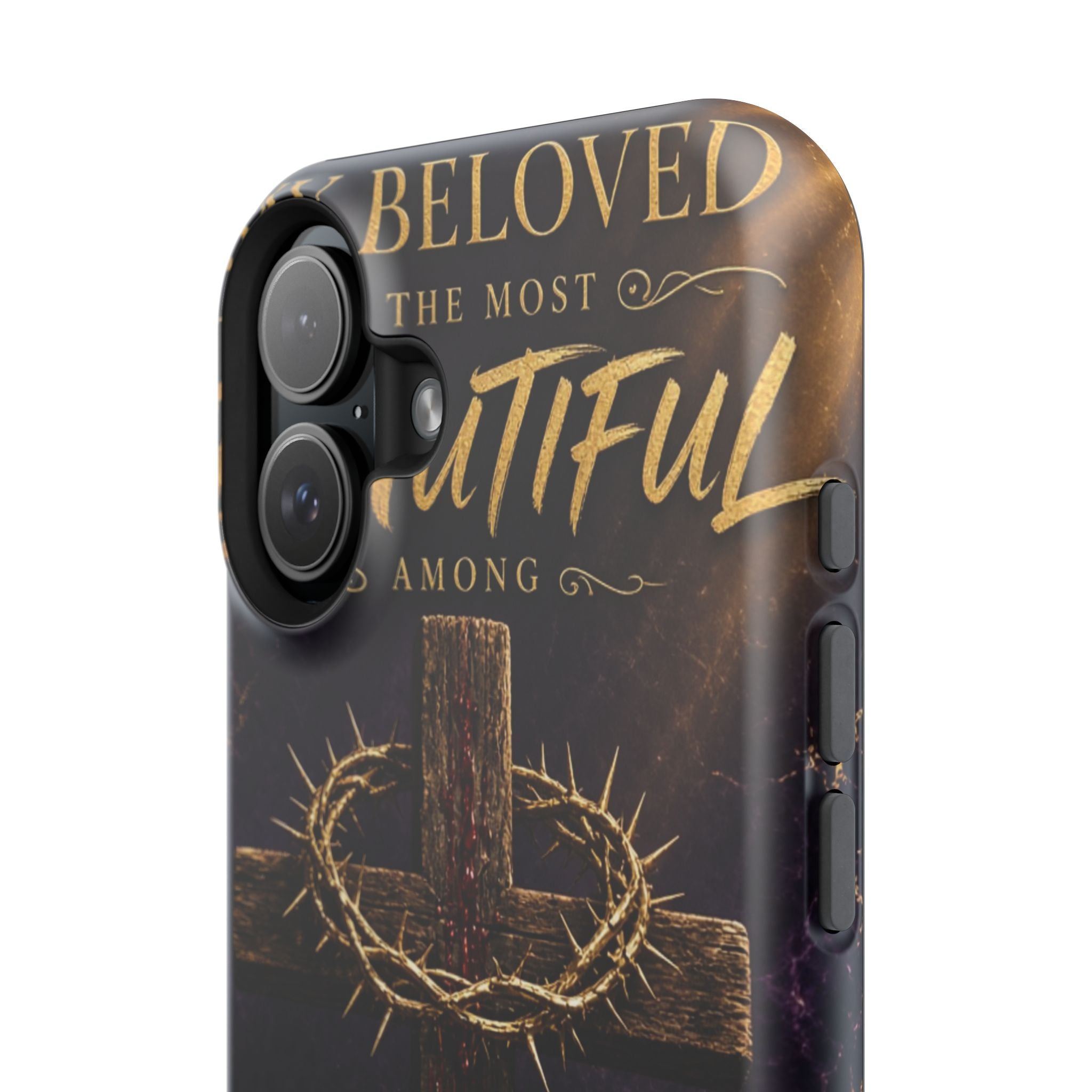 Christian Cross Magnetic Impact-Resistant Phone Case — "Beloved Most Beautiful" Scripture Design