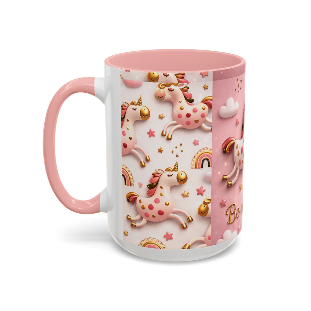 Unicorn 'Be Unique' Accent Coffee Mug – Pink 11/15oz
