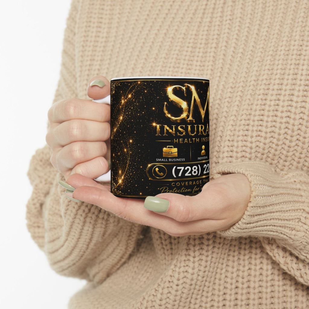 SMS Insurance Ceramic Mug — Branded Health Insurance Coffee Cup (11oz, 15oz)