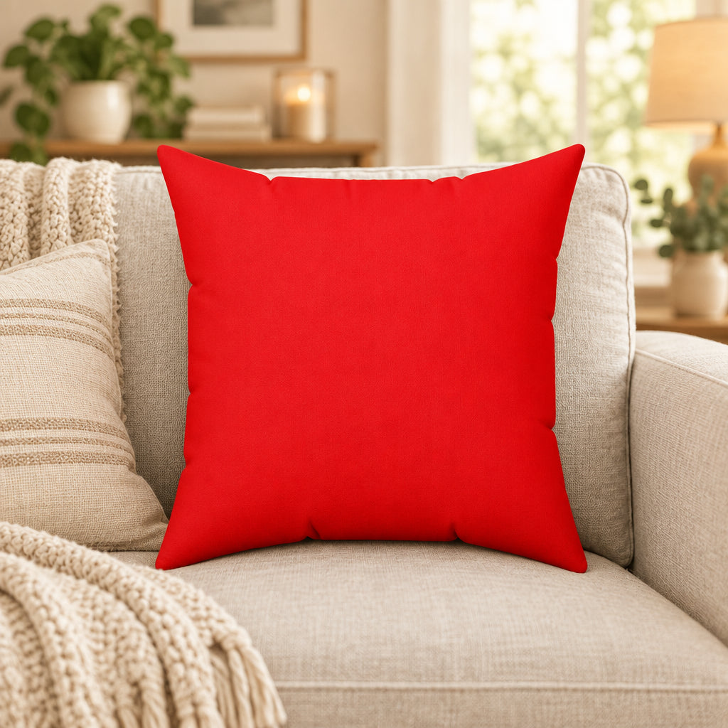 Snowman Christmas Throw Pillow with Insert | 16 × 16 in