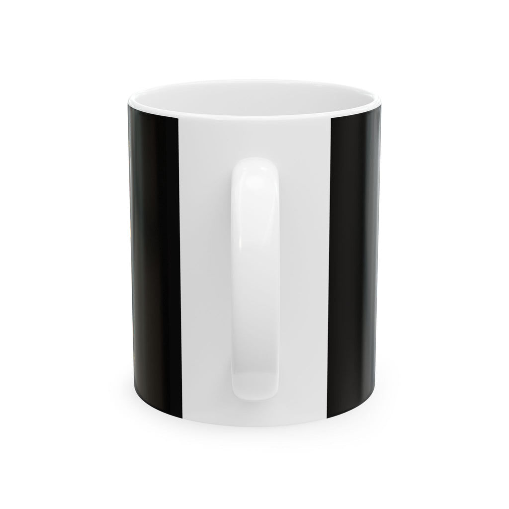 F & A Monogram Black Gold Frame Mug | Ceramic Coffee Cup