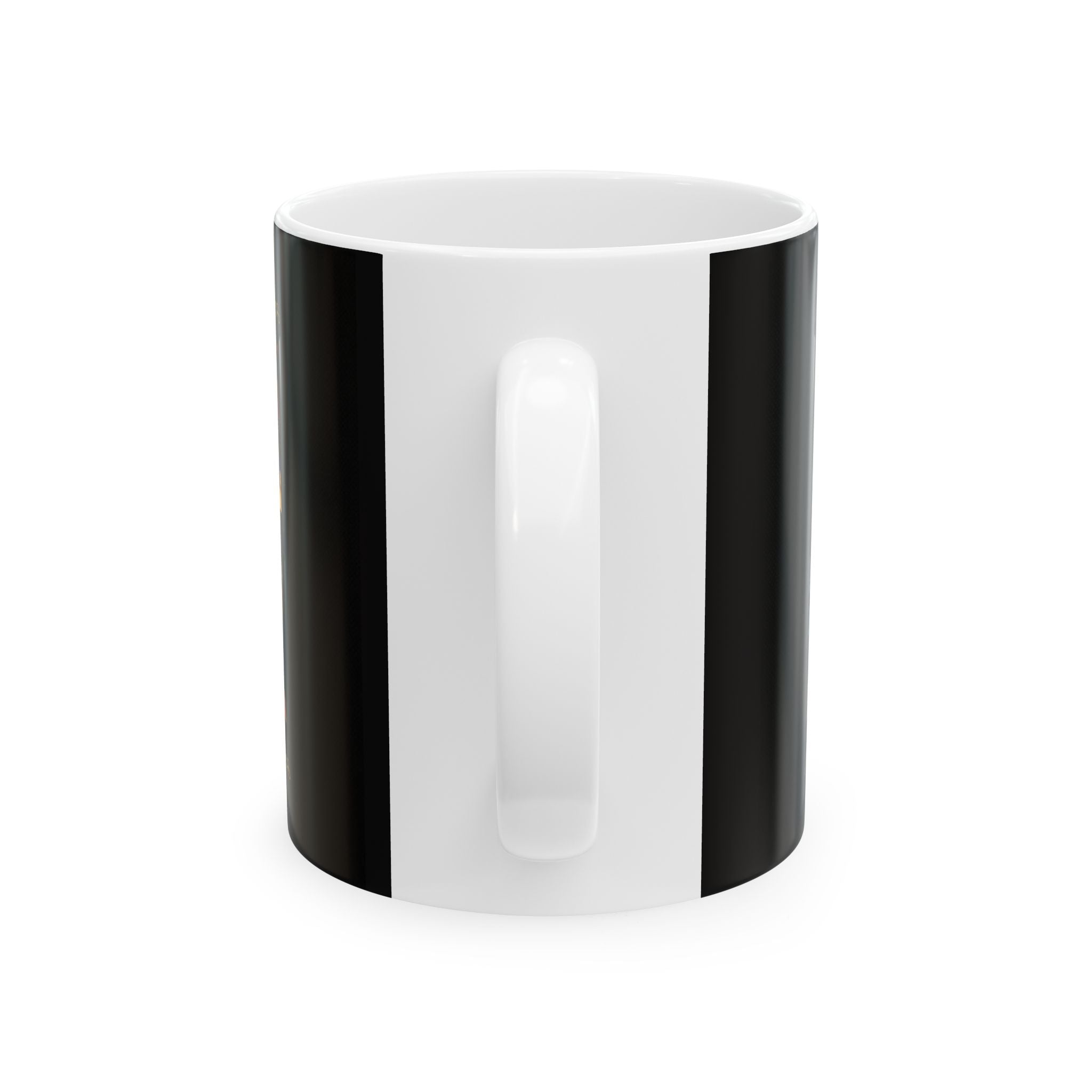 F & A Monogram Black Gold Frame Mug | Ceramic Coffee Cup
