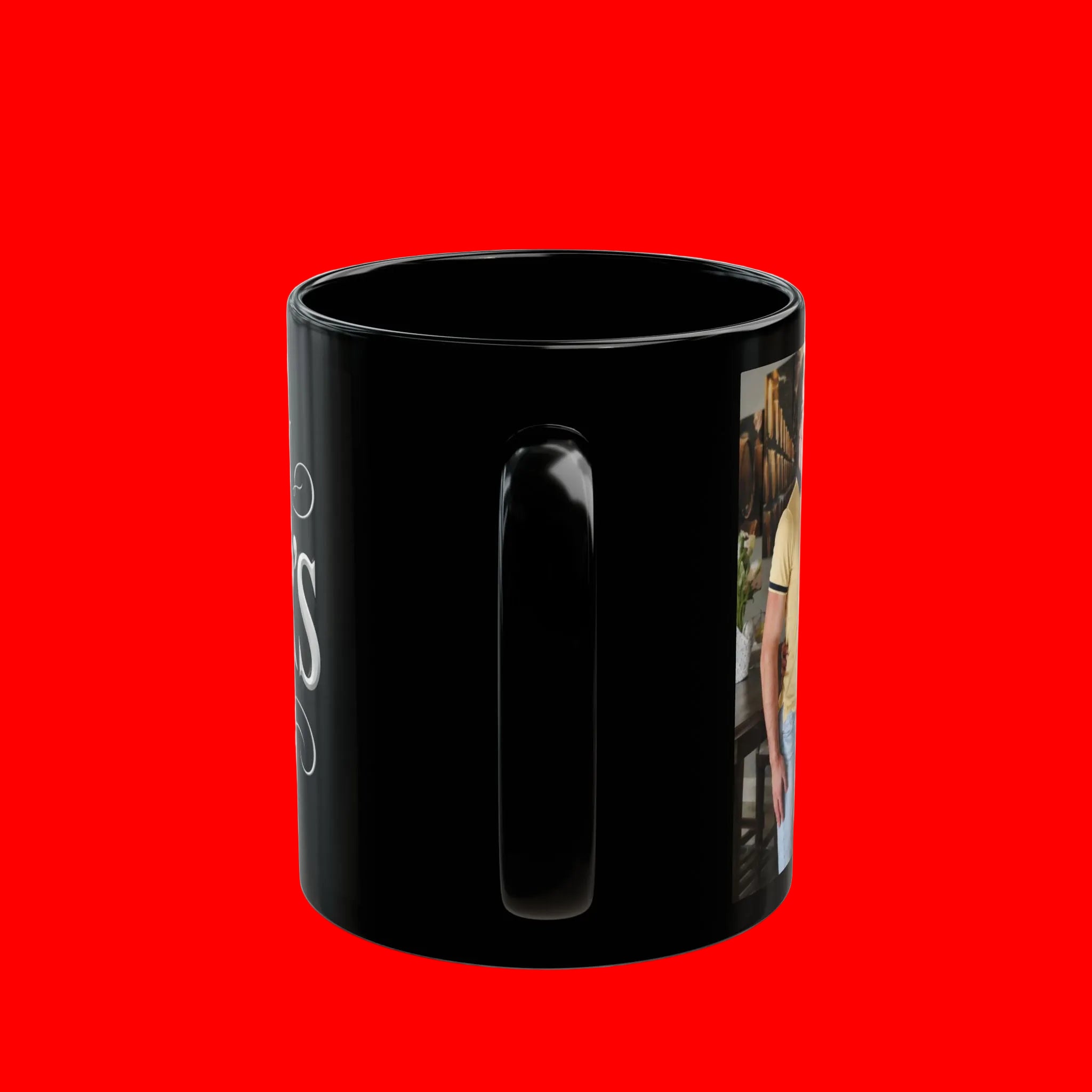 Happy Father’s Day Photo Mug — Personalized Black Coffee Cup (11oz, 15oz)