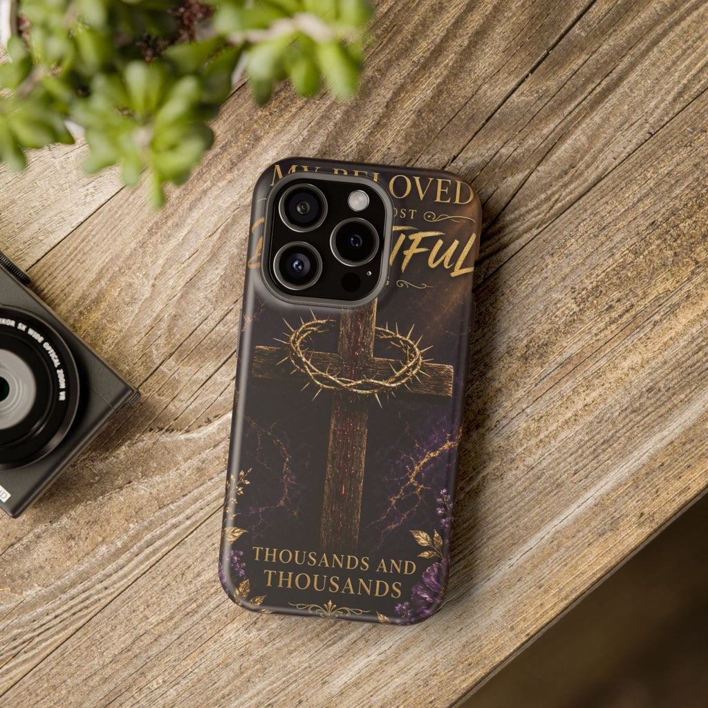 Christian Cross Magnetic Impact-Resistant Phone Case — "Beloved Most Beautiful" Scripture Design