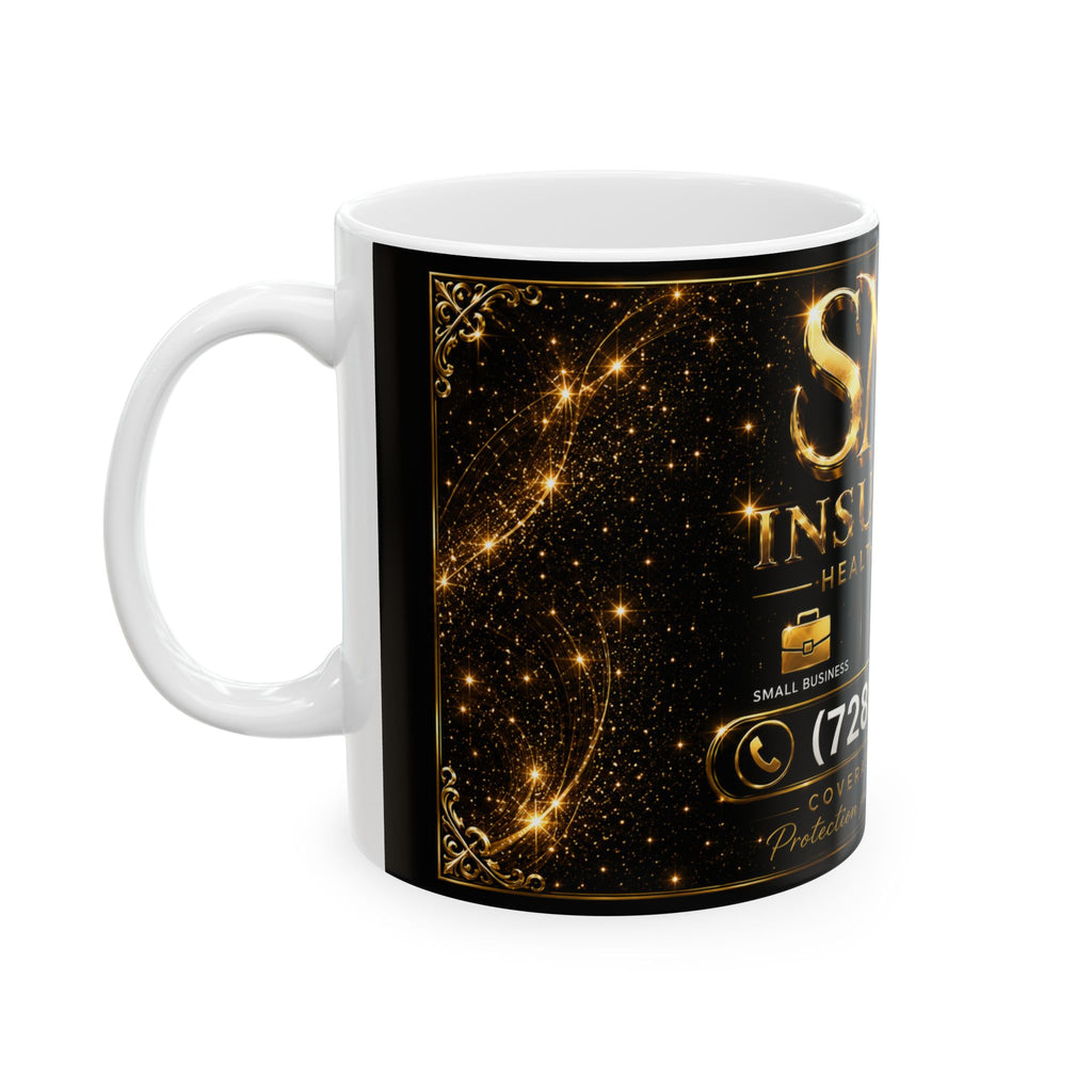 SMS Insurance Ceramic Mug — Branded Health Insurance Coffee Cup (11oz, 15oz)