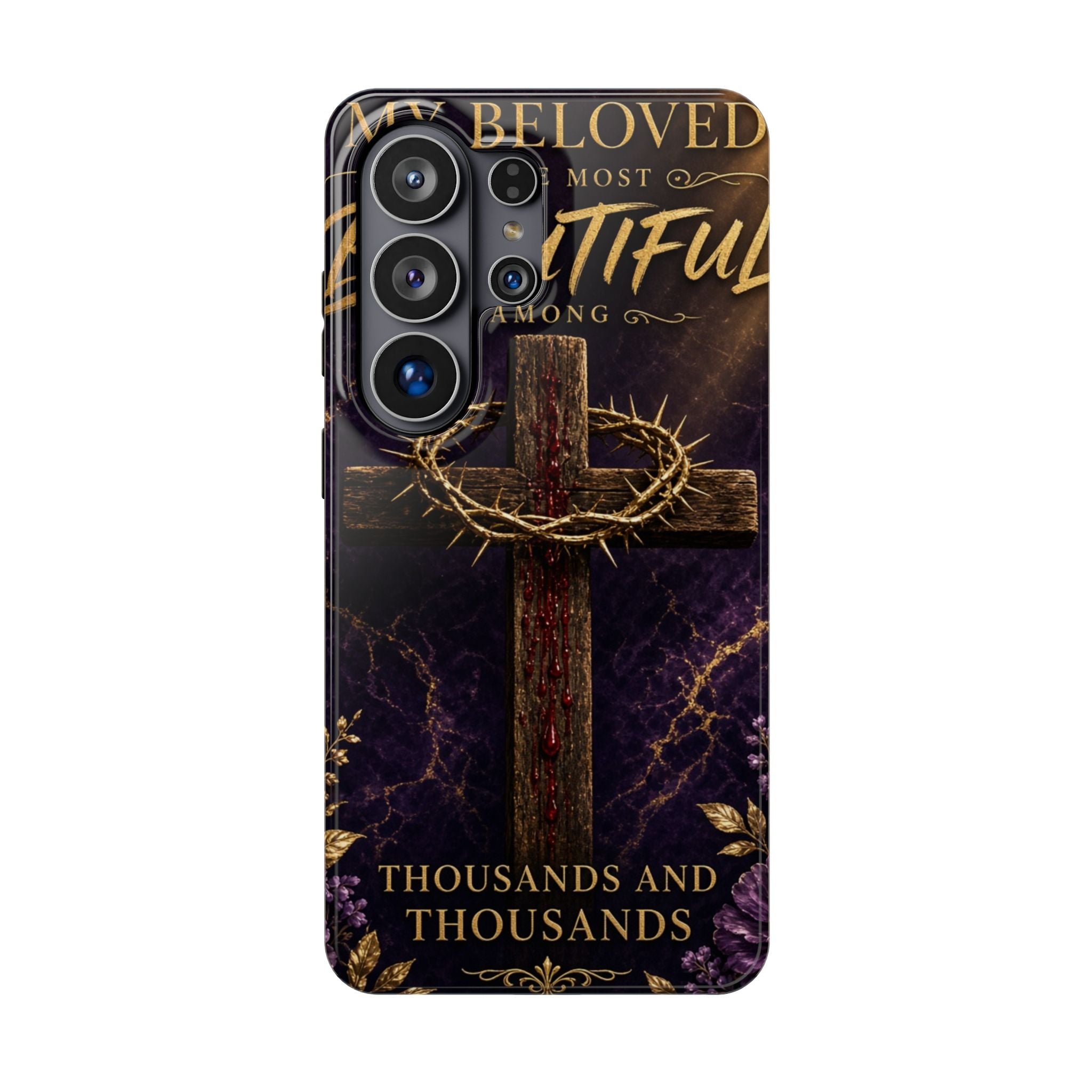 Christian Cross Magnetic Impact-Resistant Phone Case — "Beloved Most Beautiful" Scripture Design